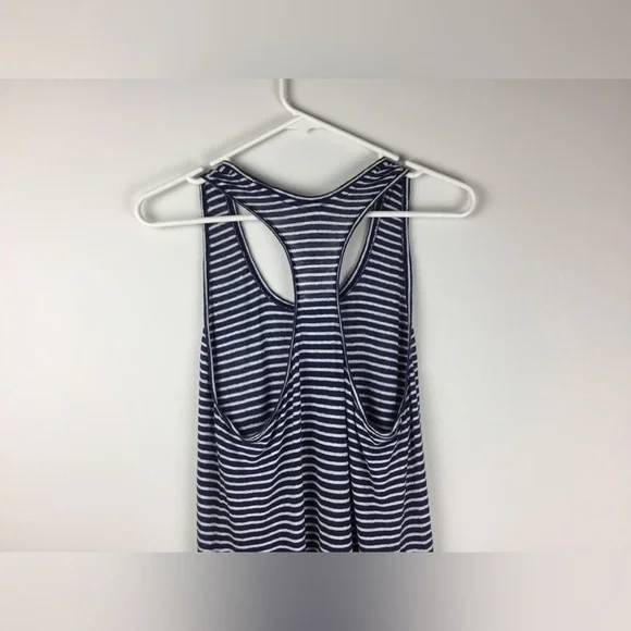 Everlane Navy & White Striped 100% Linen Tank Dress Size Small Relaxed Fit - Picture 4 of 7